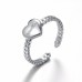 PrimeSilver Sterling Silver Heart Ring for Women, Valentine's Day Collection Romance 925 Sterling Silver Heart Engagement Ring for Women Girls